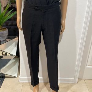 Men’s Phineas Cole Black Vest Linen Suit in Size 38 Long